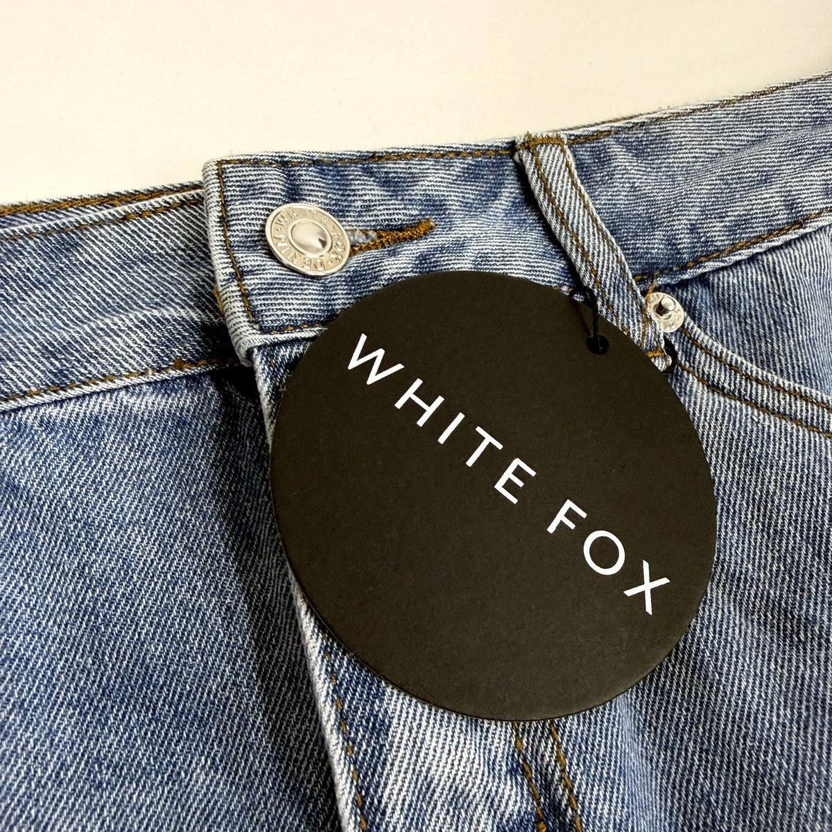 White Fox Womens Mid Blue Low Rise Denim Mini Skirt Size S NEW