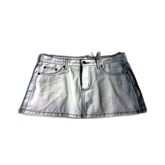 Subtitled Womens White Denim Micro Mini Tube Skirt Size 30 by NEW