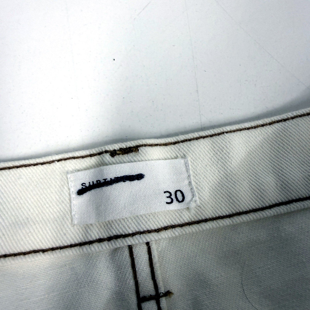 Subtitled Womens White Denim Micro Mini Tube Skirt Size 30 by NEW