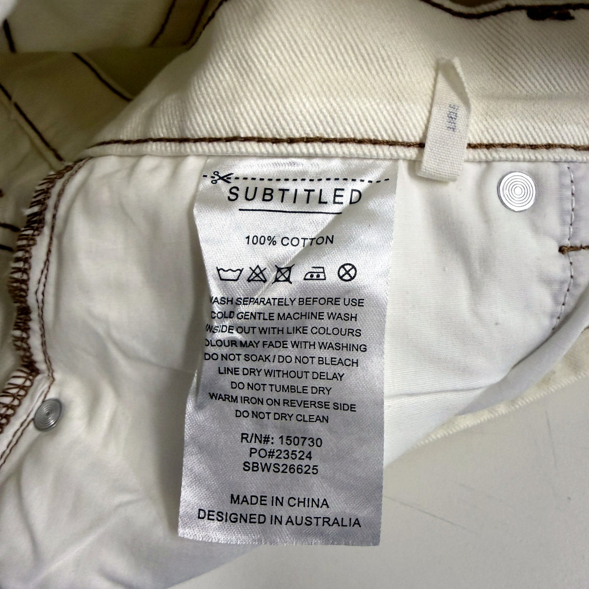 Subtitled Womens White Denim Micro Mini Tube Skirt Size 30 by NEW