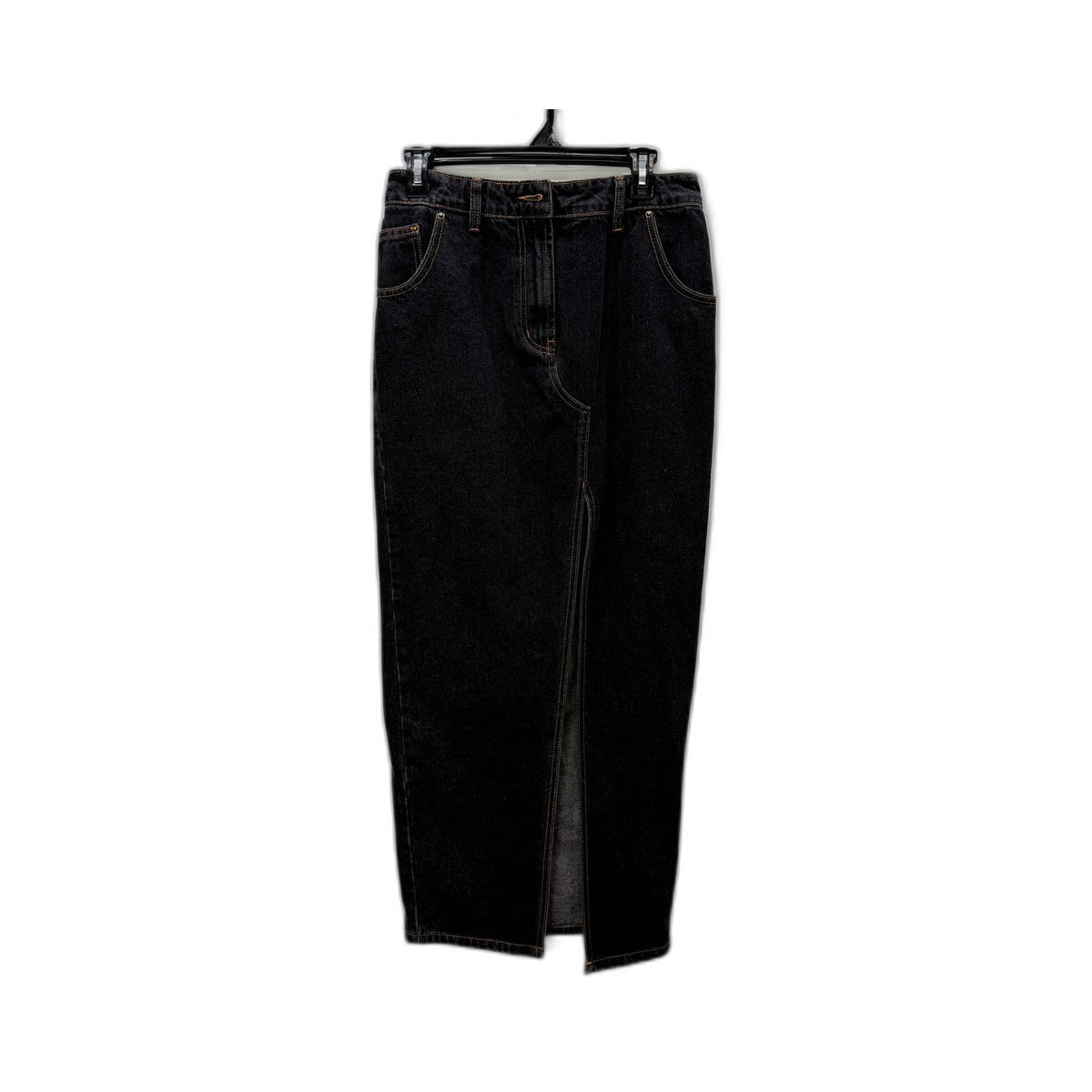 Lioness Womens Charcoal Denim Maxi Skirt High-Waisted AU8/S NEW