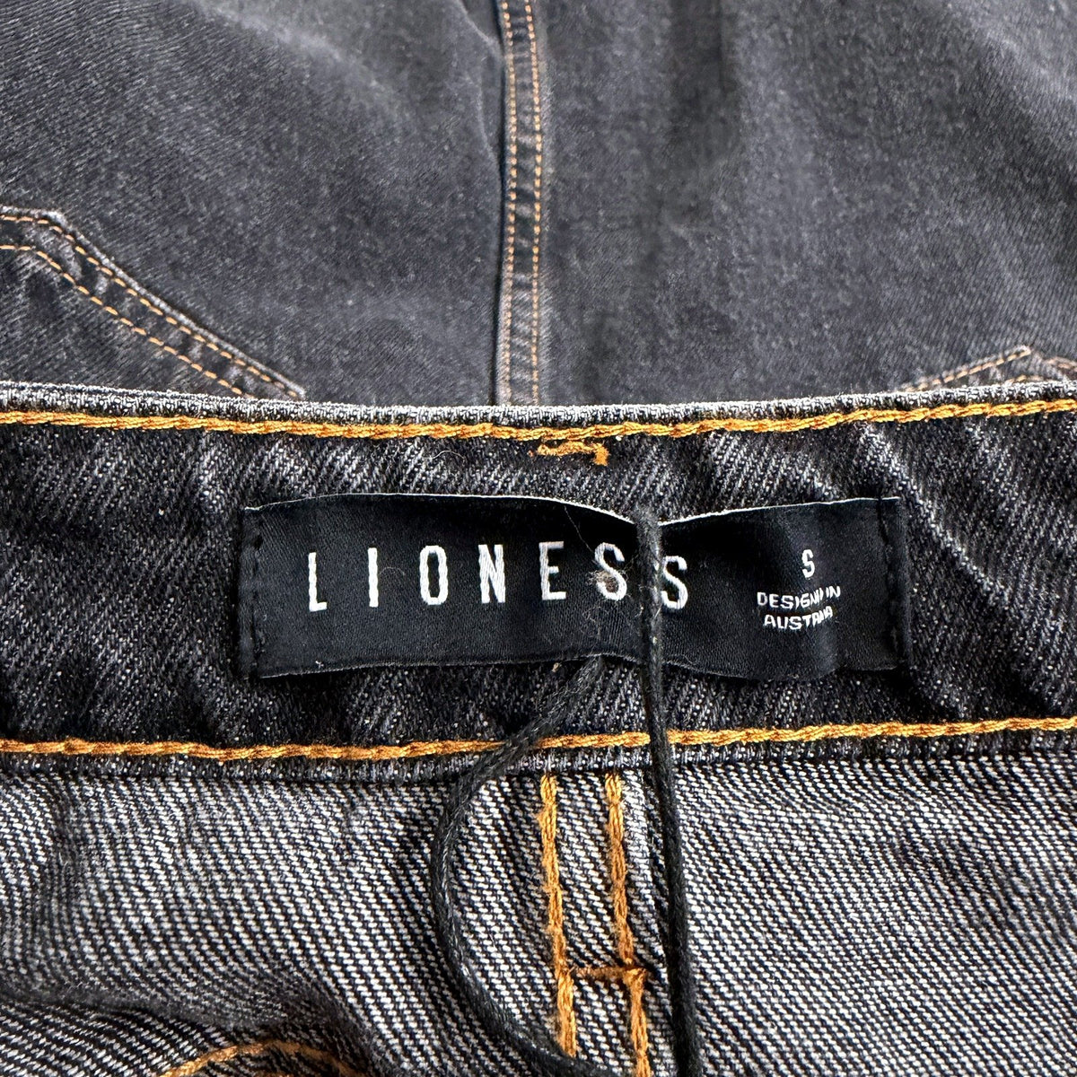 Lioness Womens Charcoal Denim Maxi Skirt High-Waisted AU8/S NEW