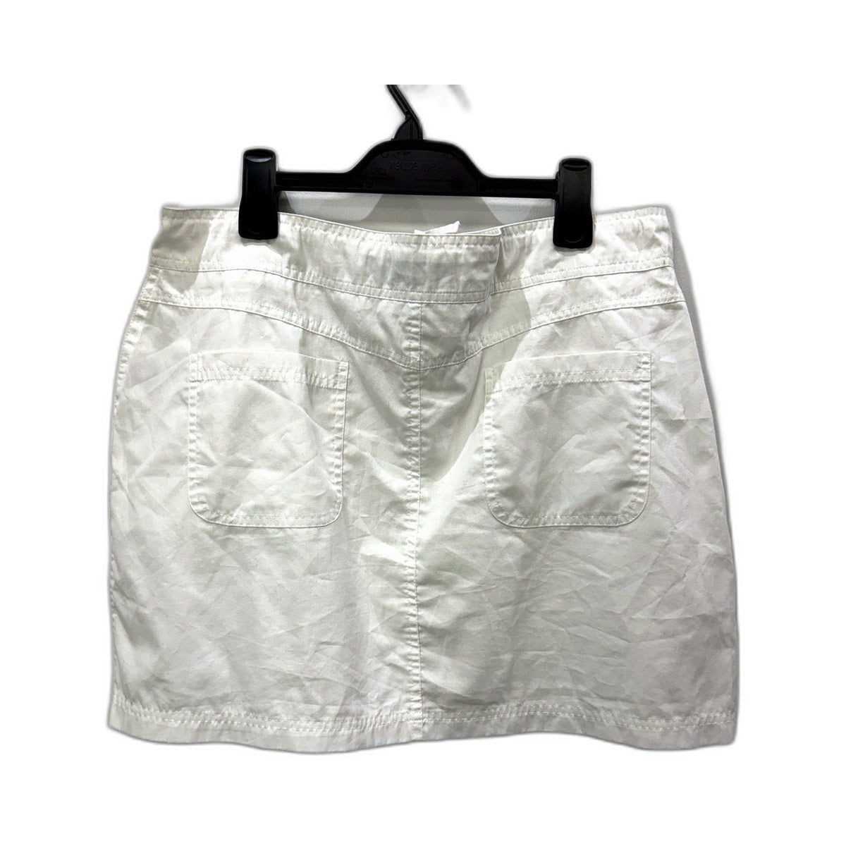 Denimco Womens White Cargo Shorts with Drawstring Pockets by Size 42