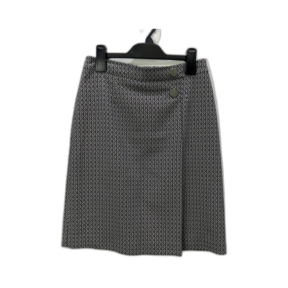 David Lawrence Womens A-Line Skirt Black White Textured Size 8