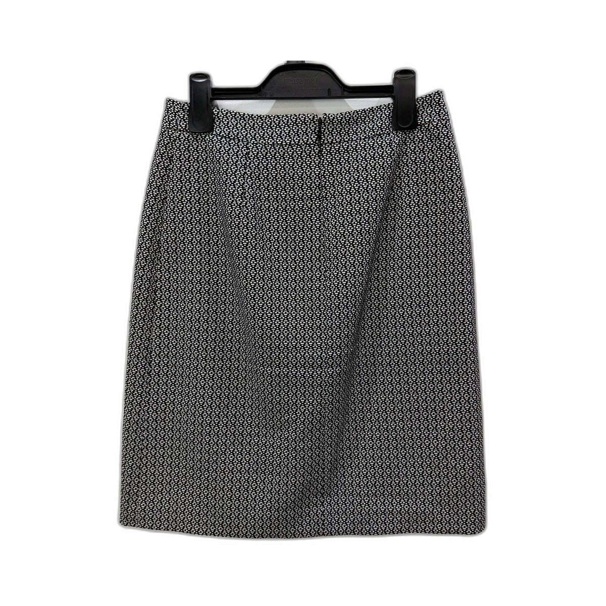 David Lawrence Womens A-Line Skirt Black White Textured Size 8