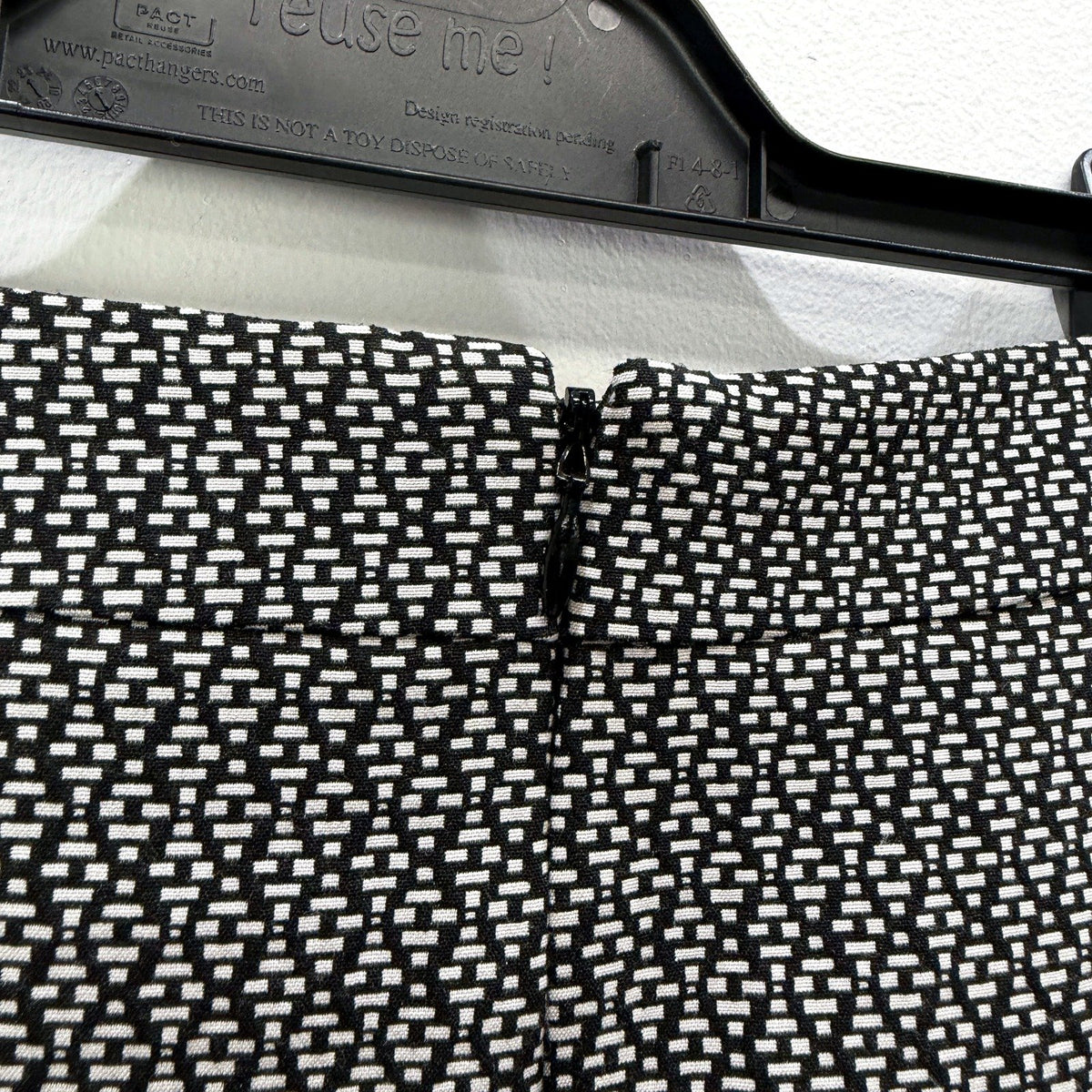 David Lawrence Womens A-Line Skirt Black White Textured Size 8
