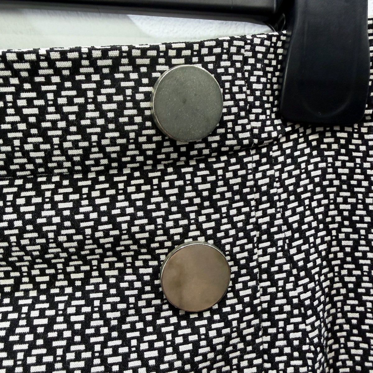 David Lawrence Womens A-Line Skirt Black White Textured Size 8