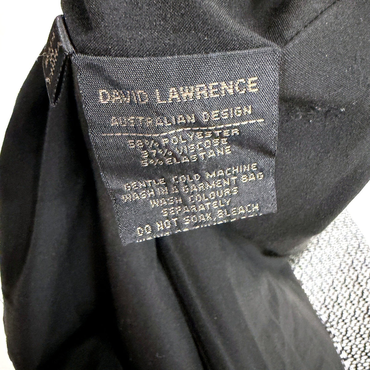 David Lawrence Womens A-Line Skirt Black White Textured Size 8