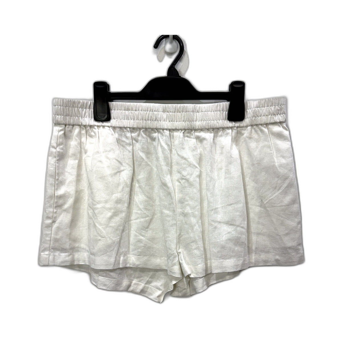 Subtitled Womens Linen Viscose Shorts Off-White Casual XL NEW