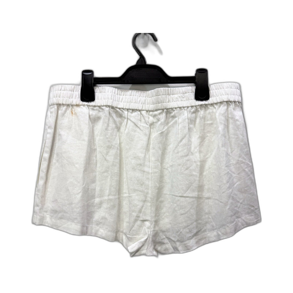 Subtitled Womens Linen Viscose Shorts Off-White Casual XL NEW