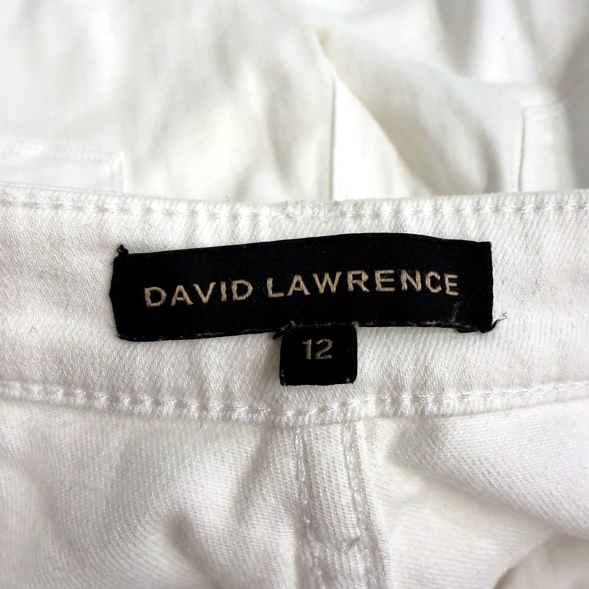 David Lawrence Womens White Denim Shorts by Size 12 Classic Fit