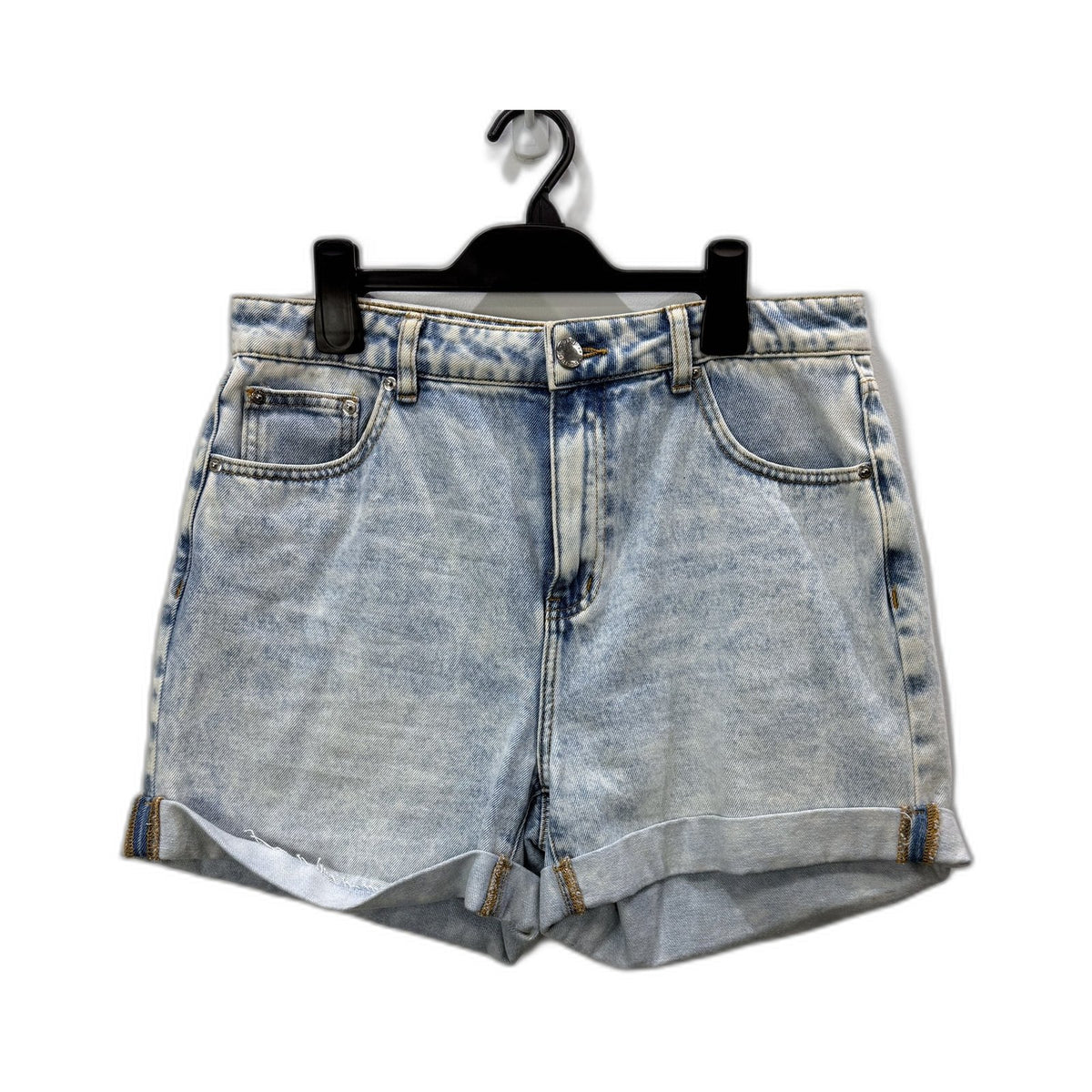 Decjuba Womens High Waisted Light Blue Denim Shorts Size 12 Vintage