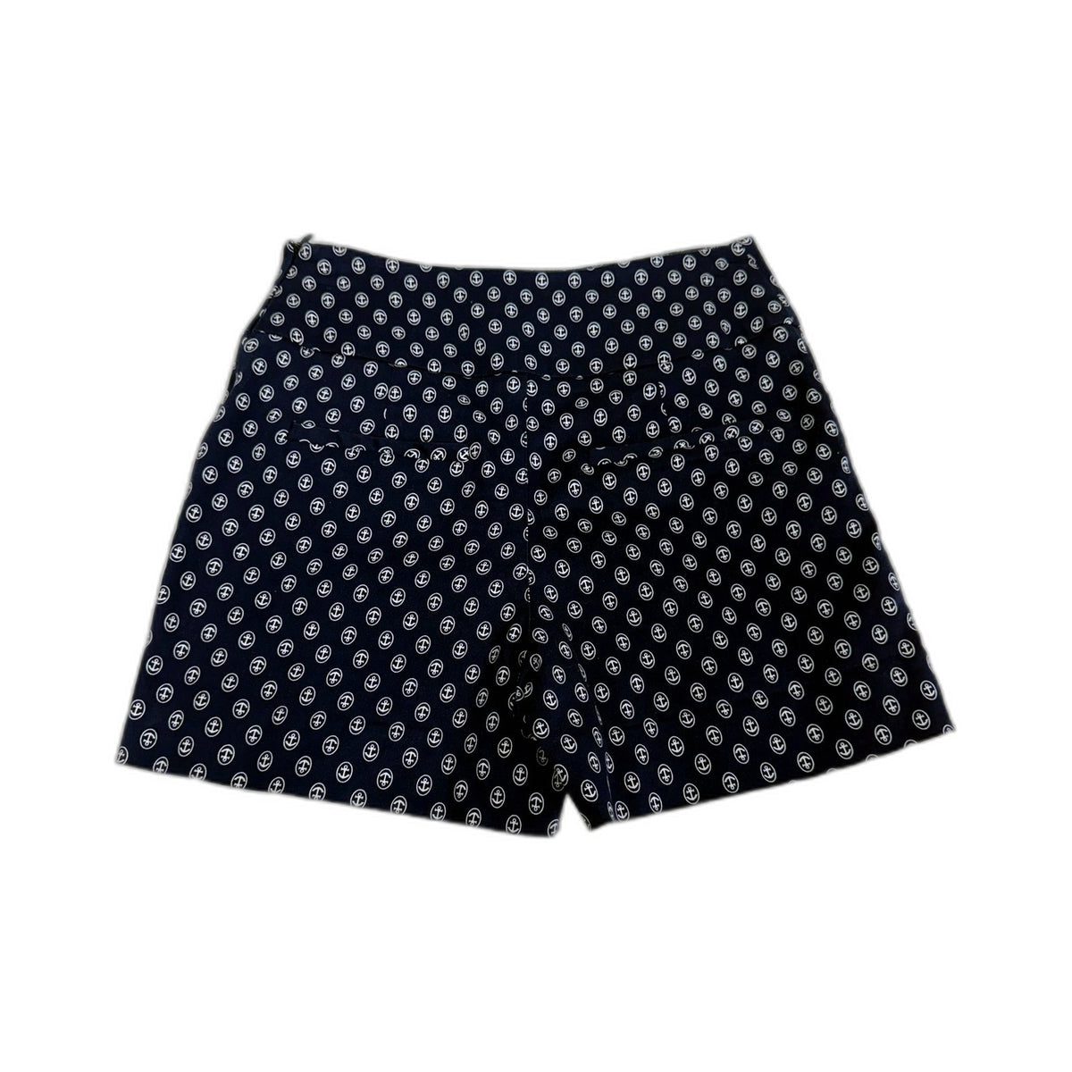 Review Womens Casual Shorts Navy Blue Anchor Print Size 6 NEW