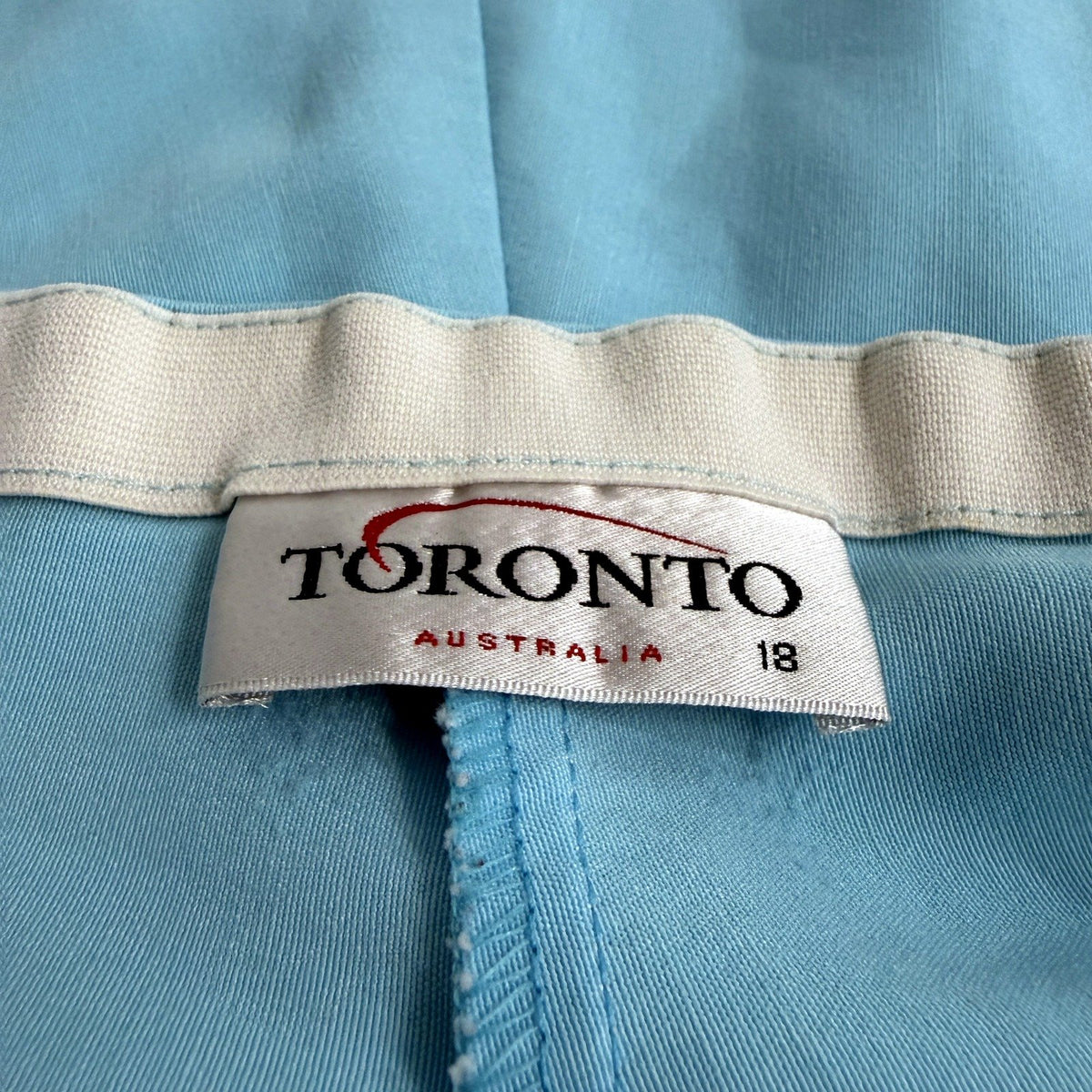 Toronto Womens Pleated Vintage Shorts Light Blue Size 18