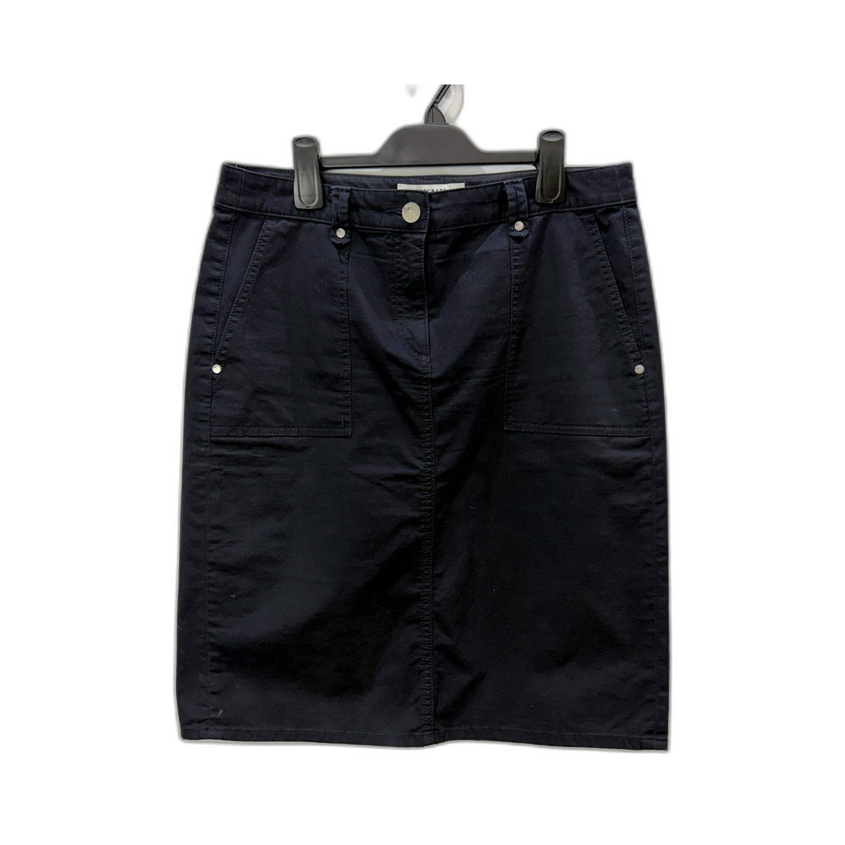 Sportscraft Womens Navy Blue Denim Skirt with Cargo Pockets Size 12