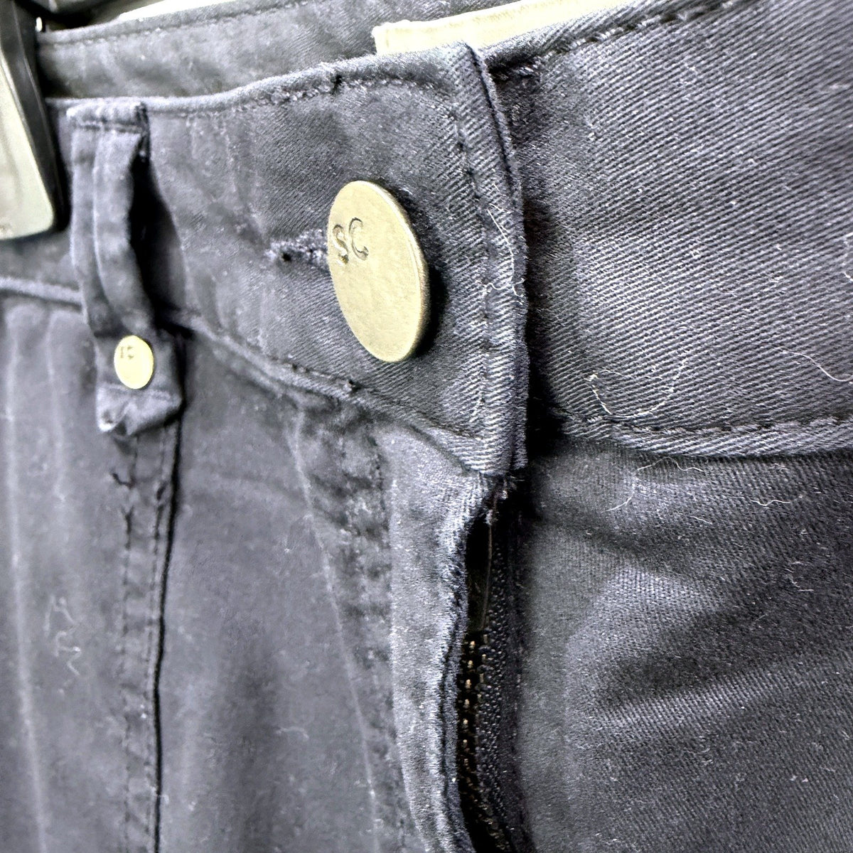 Sportscraft Womens Navy Blue Denim Skirt with Cargo Pockets Size 12