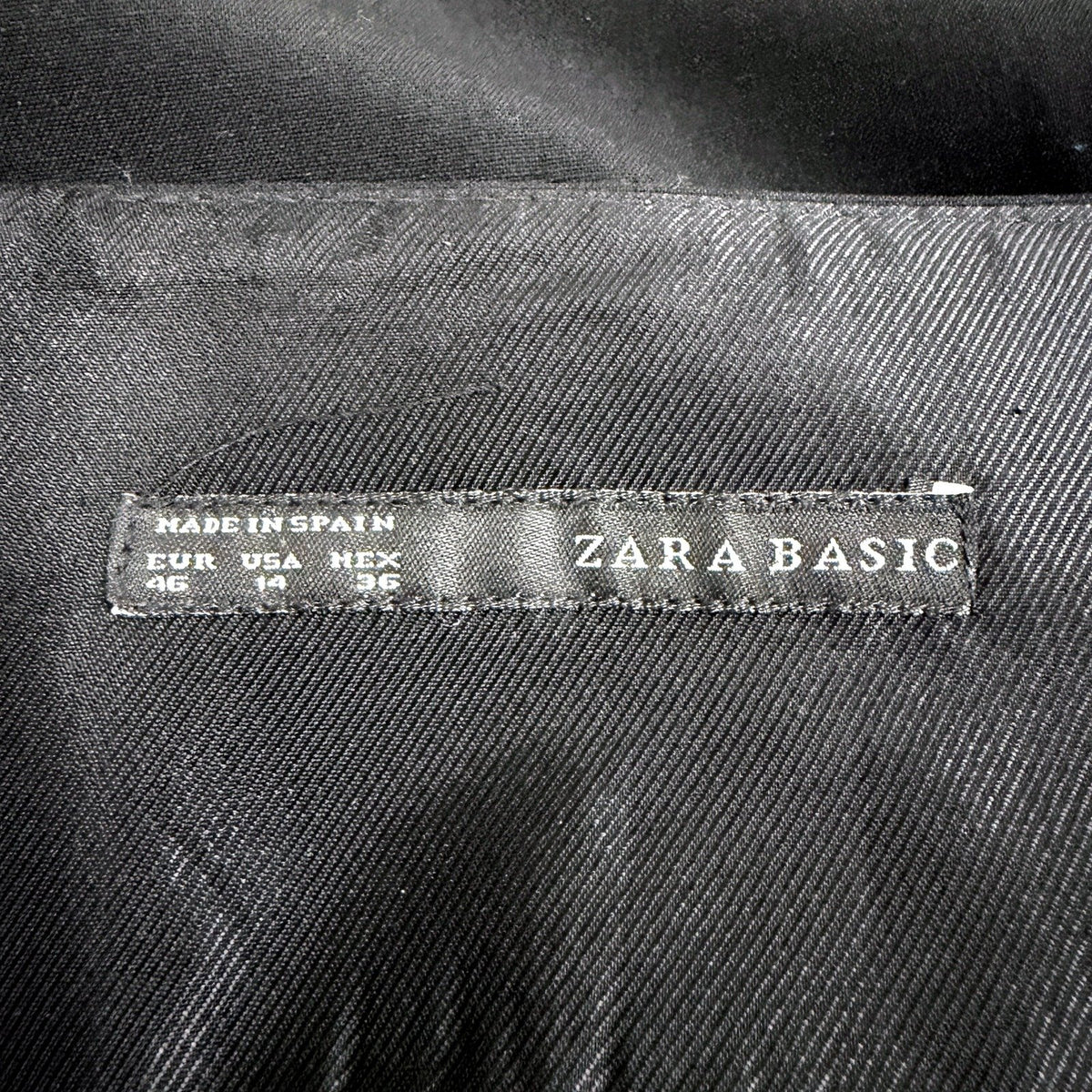 Zara Basic Womens Black Pencil Skirt Knee Length Office Wear Size 16