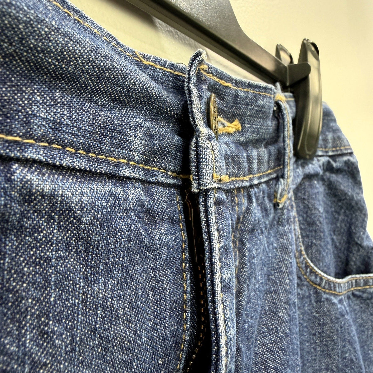 Corfu Jeans Womens Dark Blue Denim A-Line Skirt by Size 14 Vintage