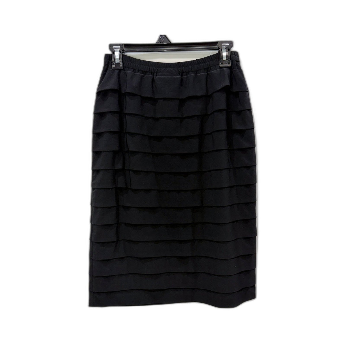 JK Fashion Womens Black Tiered Ruffle Skirt Size 14
