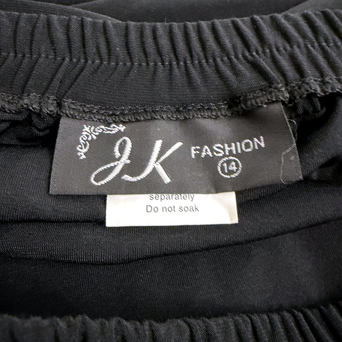 JK Fashion Womens Black Tiered Ruffle Skirt Size 14