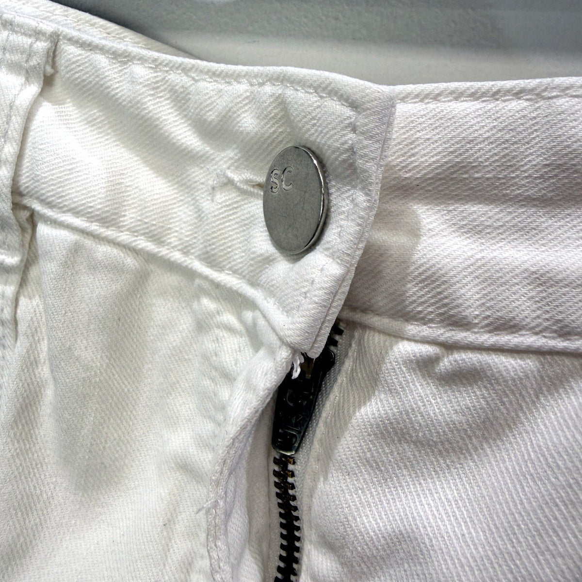Sportcraft Womens White Denim Skirt Knee Length Vintage Style by Size 12