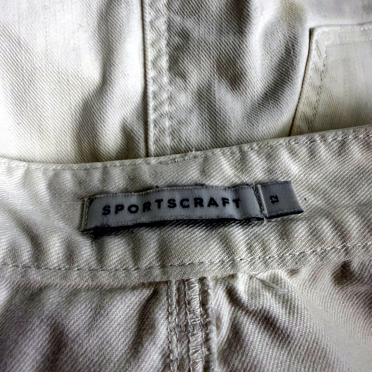 Sportcraft Womens White Denim Skirt Knee Length Vintage Style by Size 12