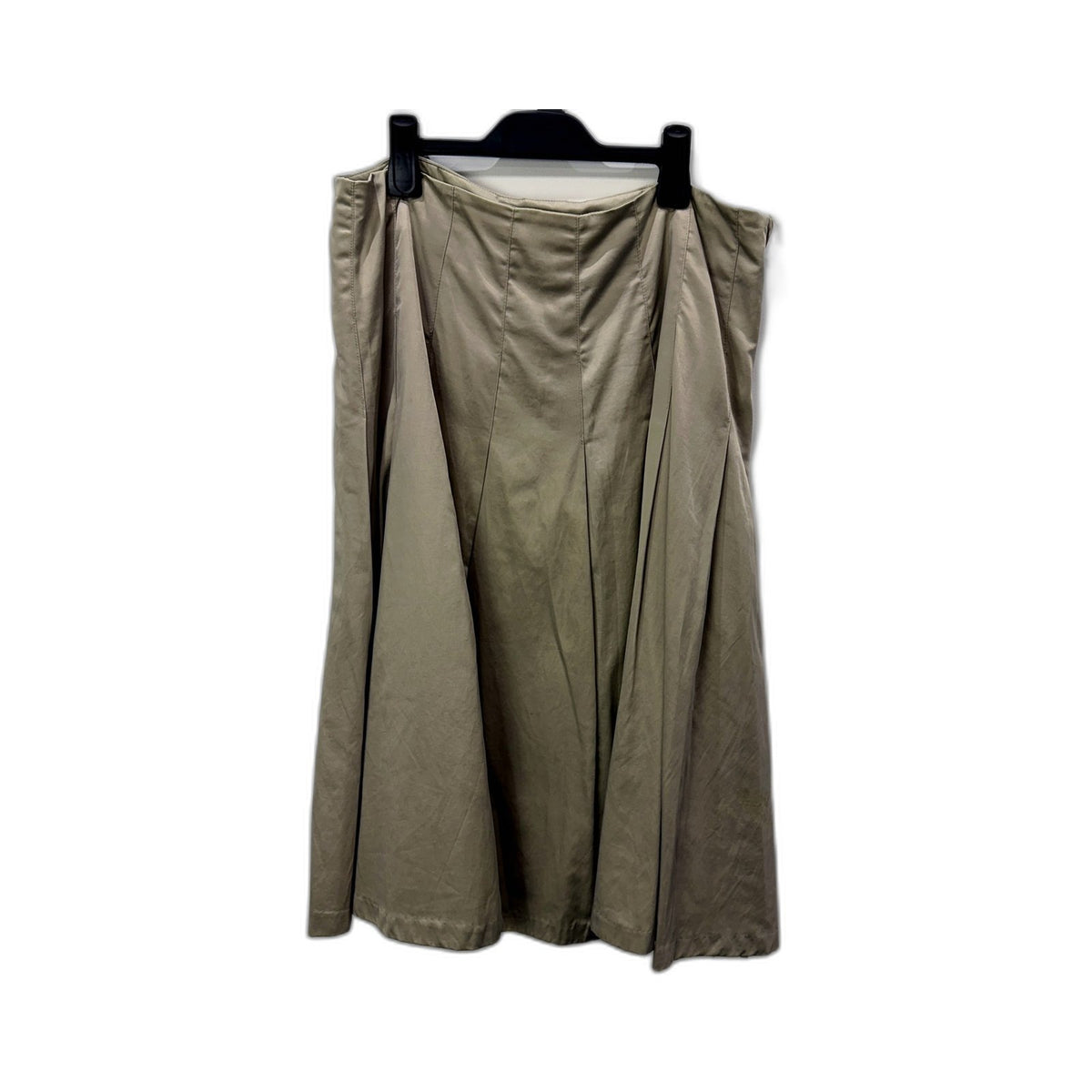 Grace Hill Womens Beige A-Line Pleated Midi Skirt Size 16