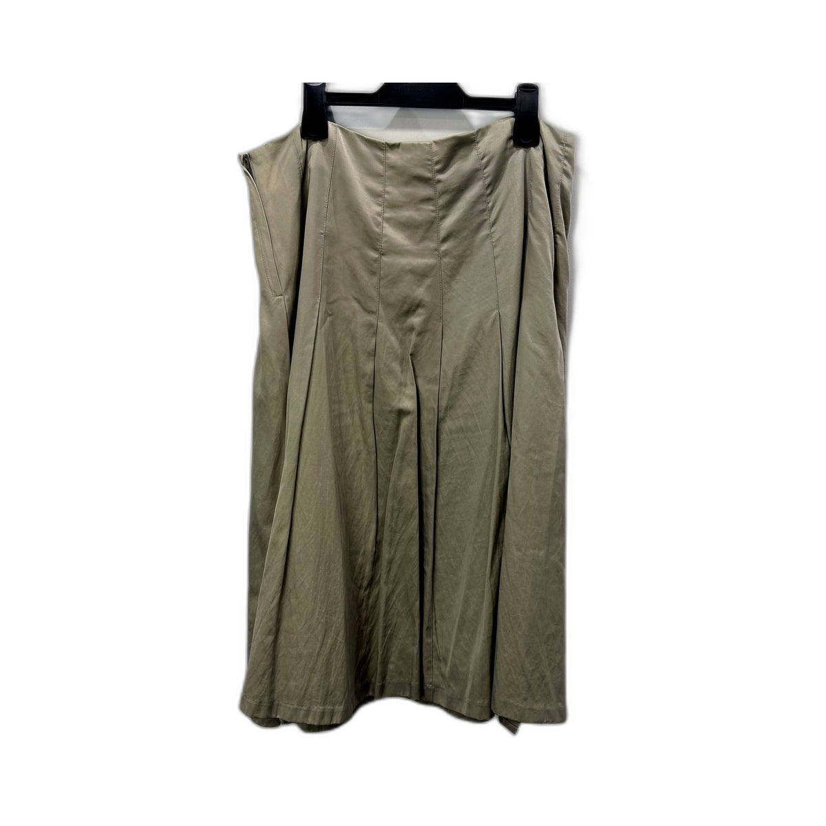 Grace Hill Womens Beige A-Line Pleated Midi Skirt Size 16