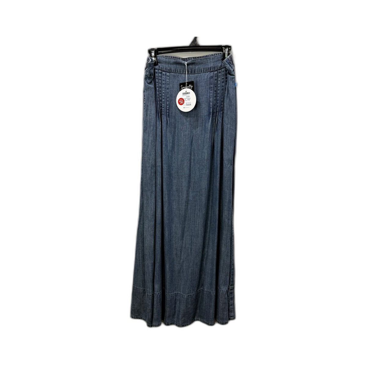 OneTenWillow Womens Lyocell Maxi Skirt Dark Blue - Size L NEW