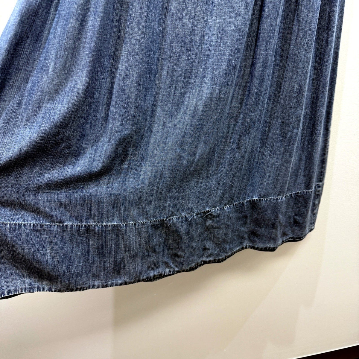 OneTenWillow Womens Lyocell Maxi Skirt Dark Blue - Size L NEW