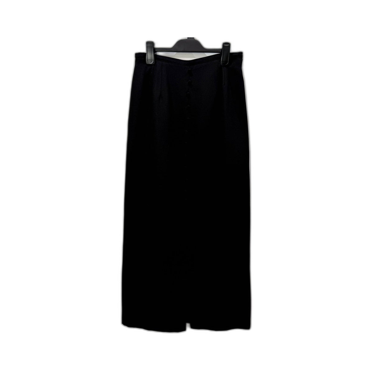 Jacqui.E Womens Vintage Button Front Maxi Skirt Black Size 12