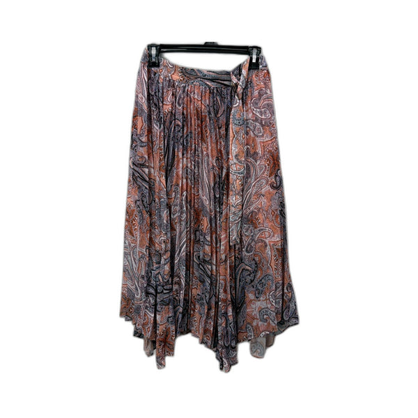 Portmans Womens Paisley Midi Skirt Handkerchief Hem Multi Color Size 10 NEW
