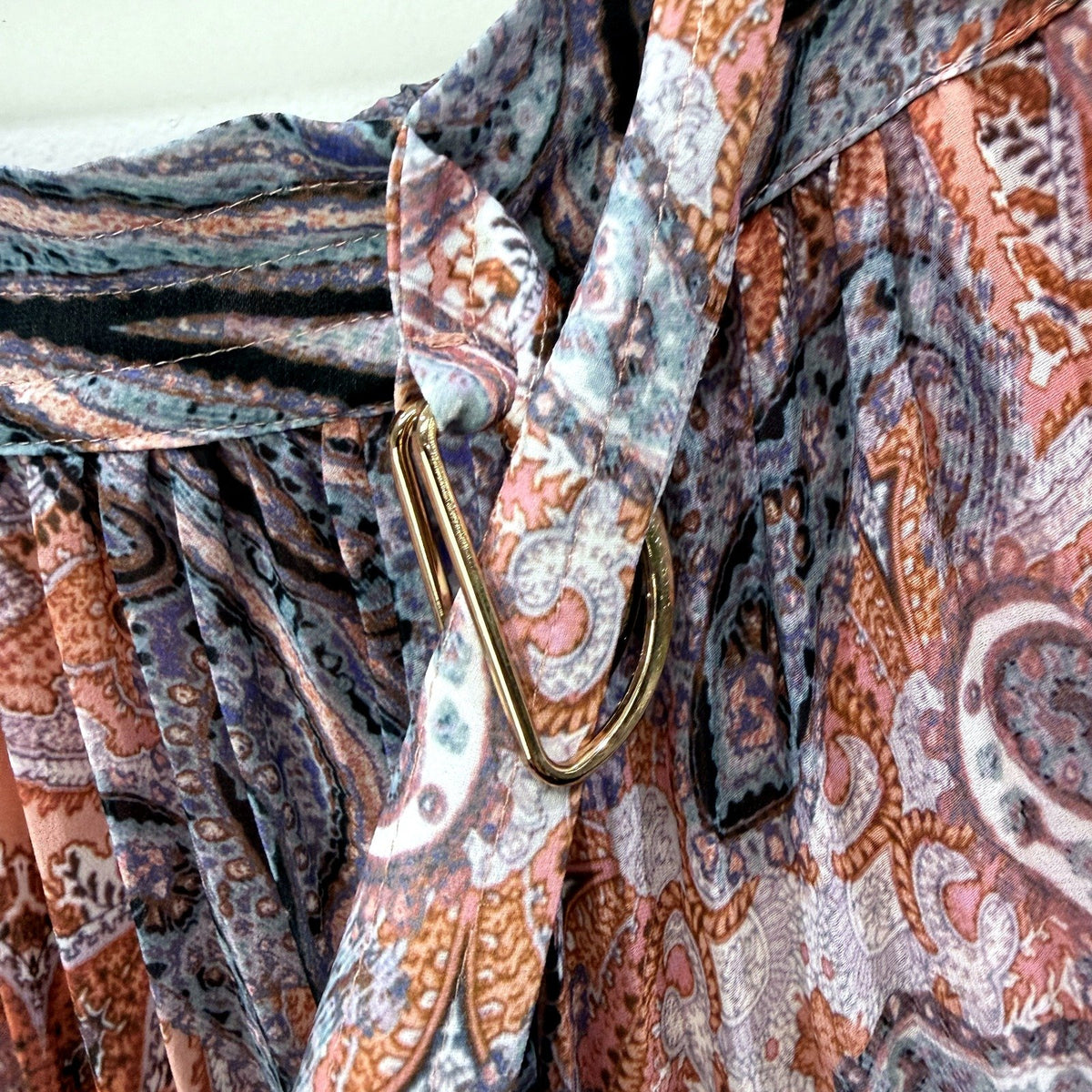 Portmans Womens Paisley Midi Skirt Handkerchief Hem Multi Color Size 10 NEW