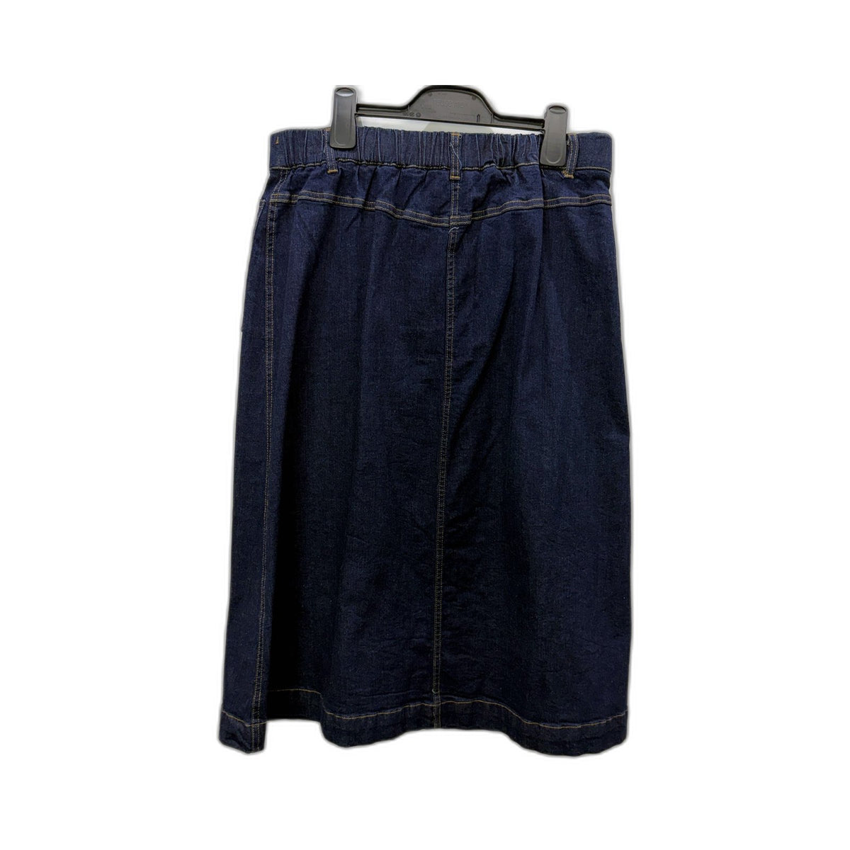 Yarra Trail Womens Denim Midi Skirt Dark Navy Blue Size 12