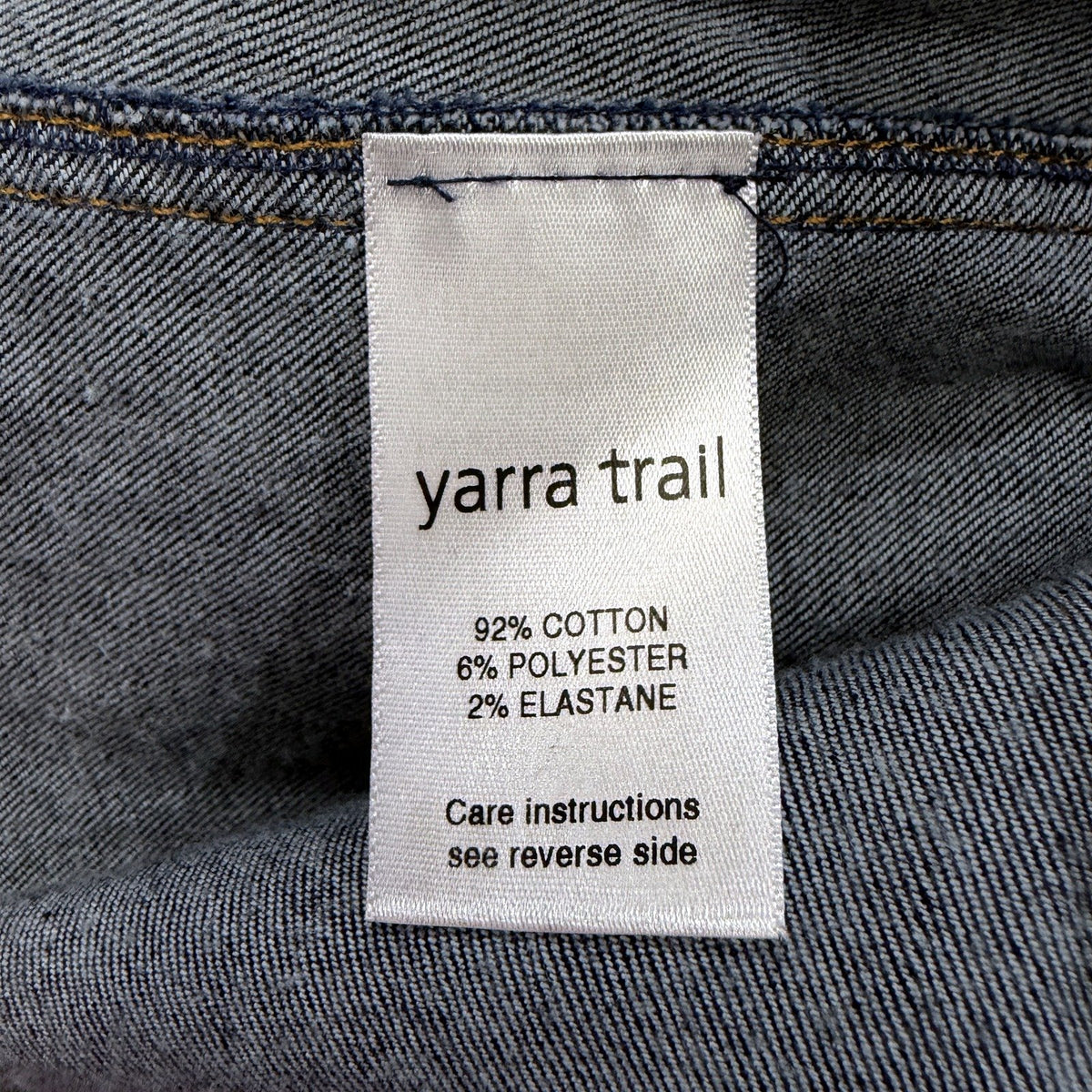 Yarra Trail Womens Denim Midi Skirt Dark Navy Blue Size 12