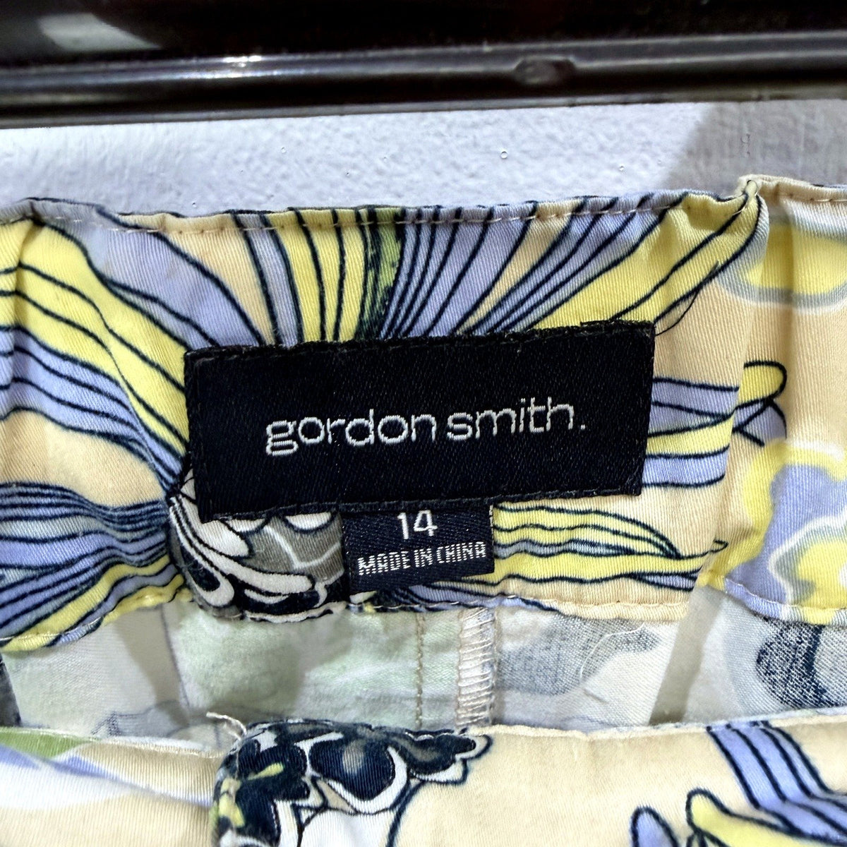 Gordon Smith Womens A-Line Skirt Floral Print Button Front Size 14