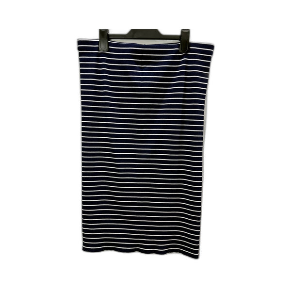 Polo Ralph Lauren Womens Navy Blue Striped Knit Skirt Size XL