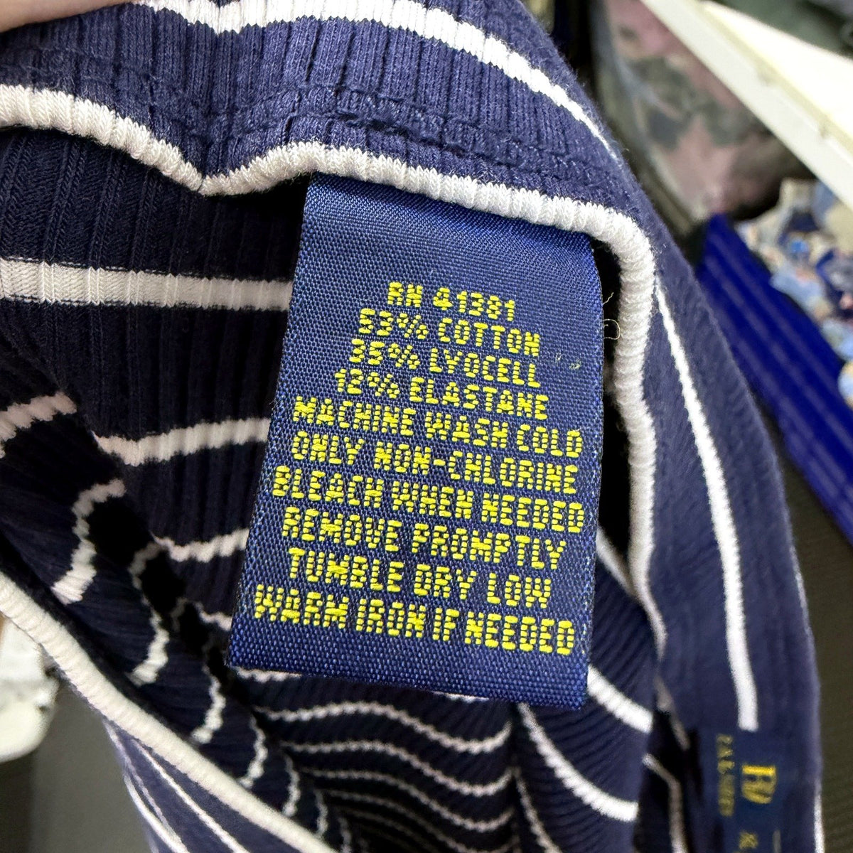 Polo Ralph Lauren Womens Navy Blue Striped Knit Skirt Size XL
