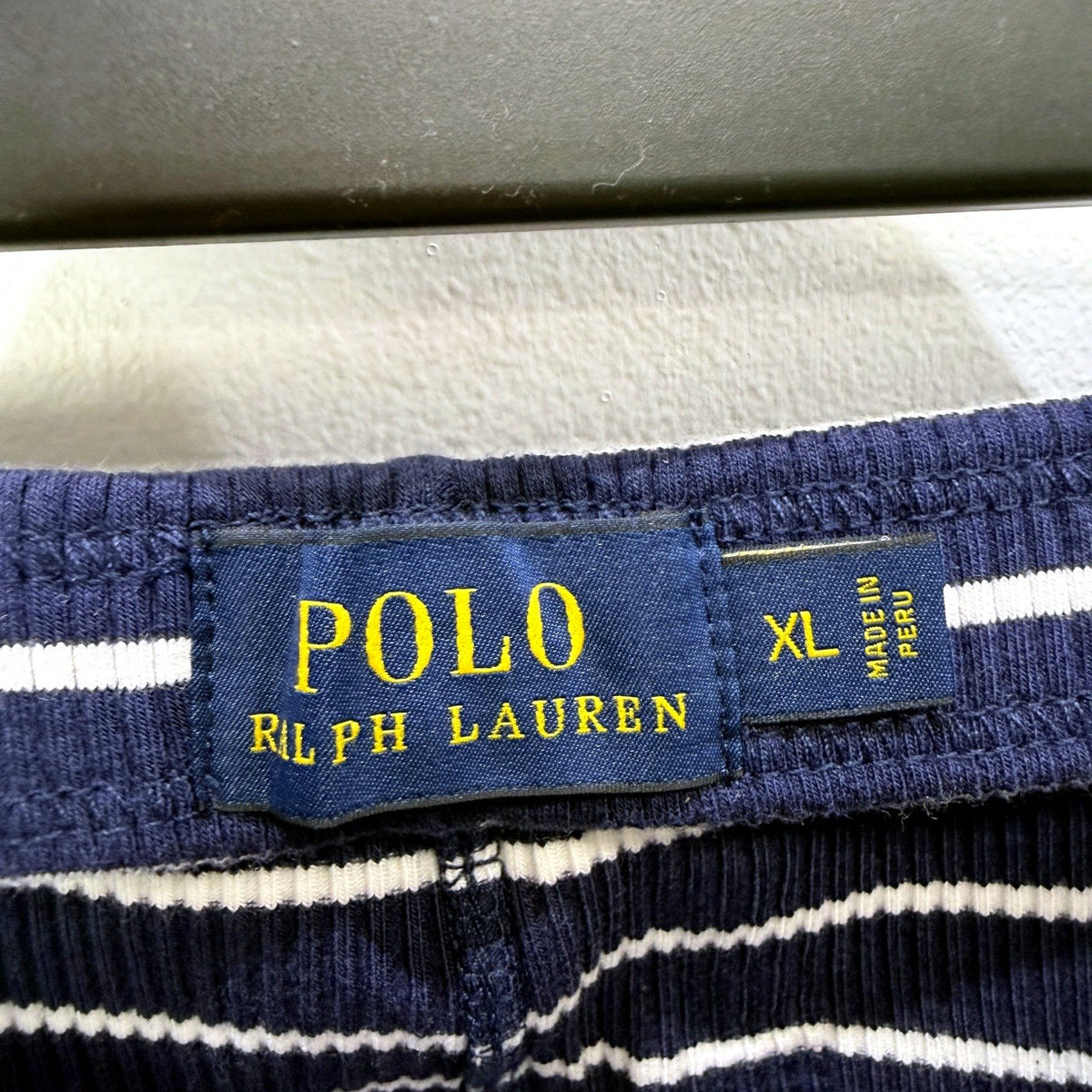 Polo Ralph Lauren Womens Navy Blue Striped Knit Skirt Size XL