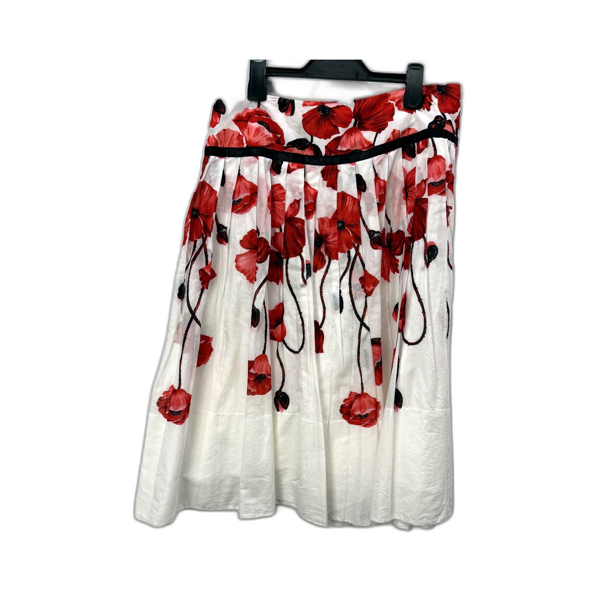Yarra Trail Womens Red Poppy Floral Midi Skirt Size 12 NEW