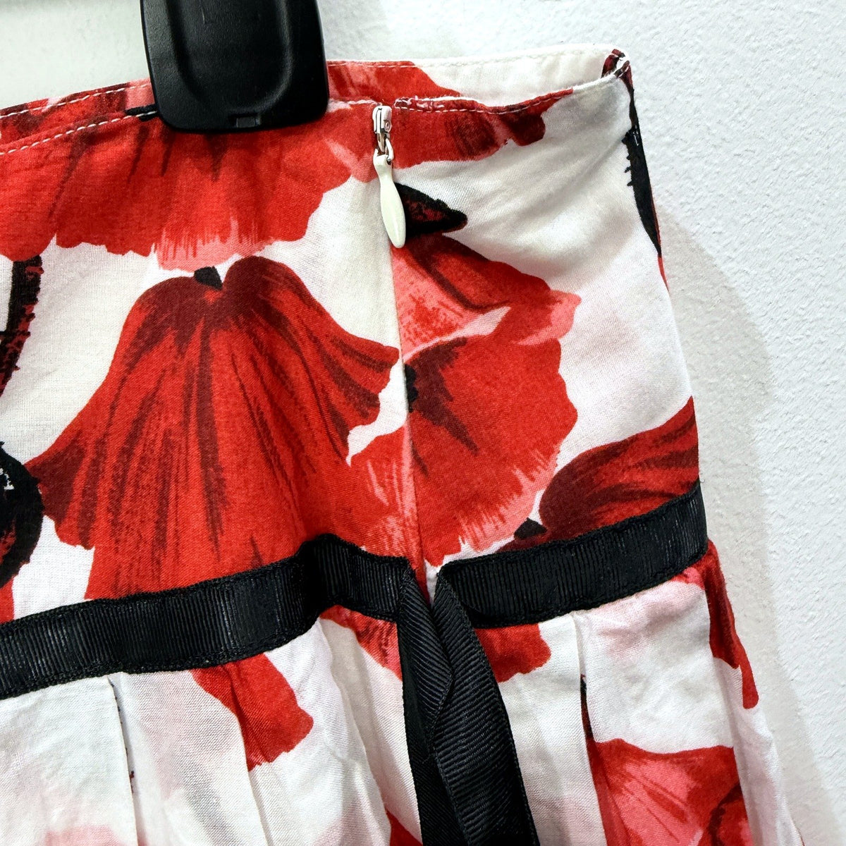 Yarra Trail Womens Red Poppy Floral Midi Skirt Size 12 NEW