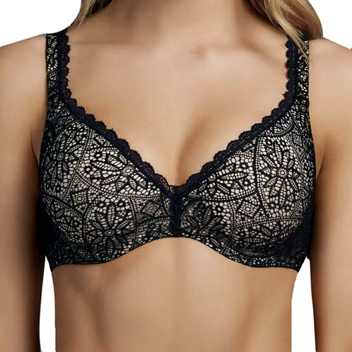 Berlei Womens Barely There Lace T-Shirt Bra 14DD Navy Black 2 Pack Size 14DD NEW