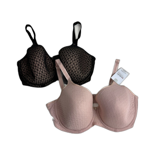 Berlei Womens Lift & Shape Mesh Contour T-Shirt Bra 2-Pack 14DD NEW