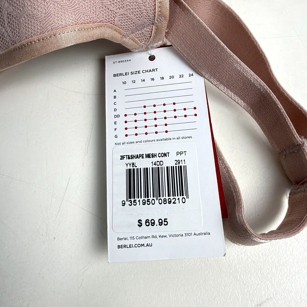 Berlei Womens Lift & Shape Mesh Contour T-Shirt Bra 2-Pack 14DD NEW
