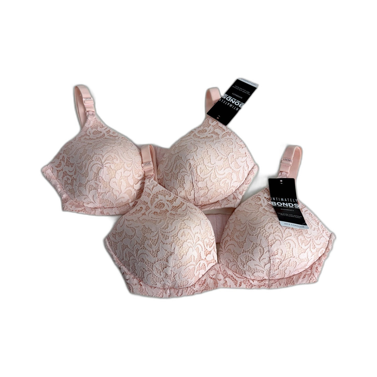 Bonds Womens Lace Contour Maternity Wirefree Bra Blush Pink Size 12DD NEW