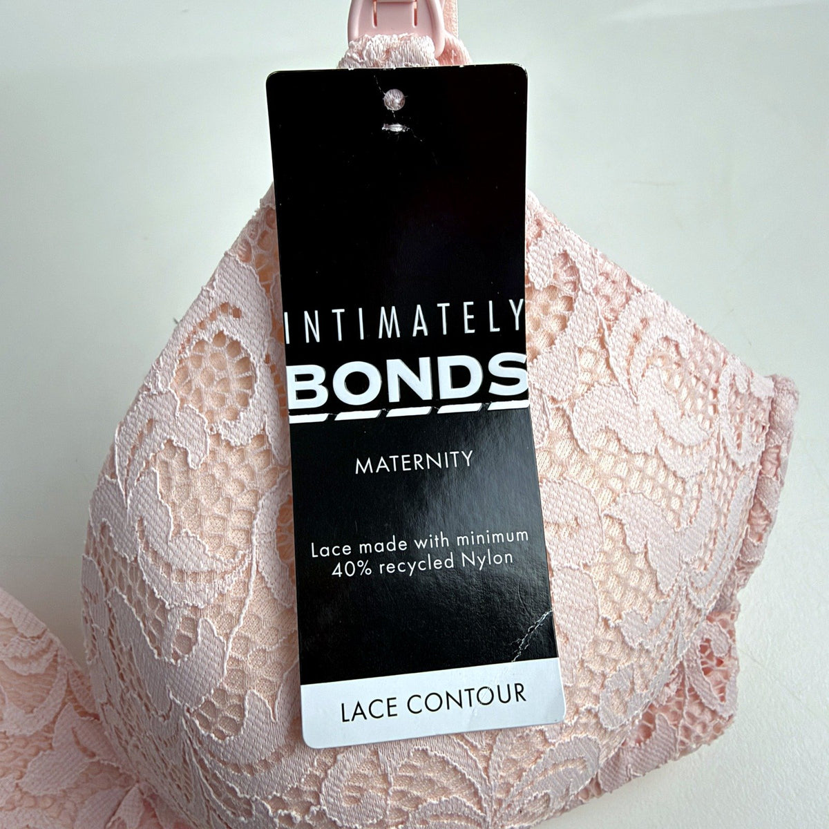 Bonds Womens Lace Contour Maternity Wirefree Bra Blush Pink Size 12DD NEW