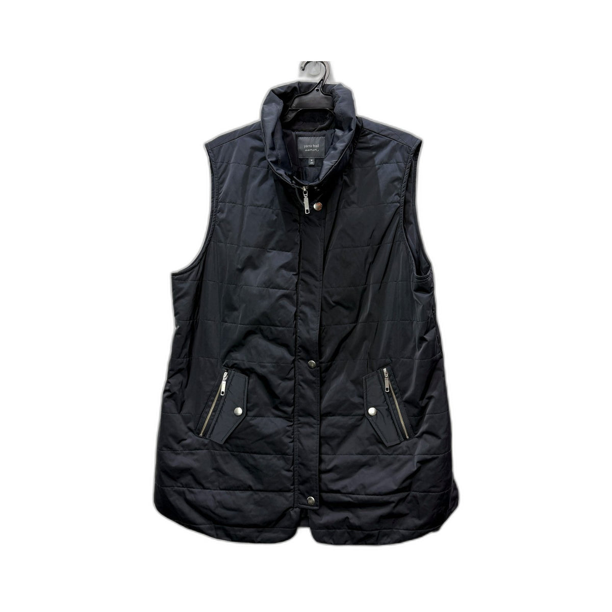 Yarra Trail Womens Quilted Puffer Vest Sleeveless Navy Size 20