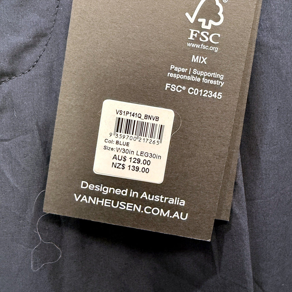 Van Heusen Mens Navy Blue Chino Pants W30 L30 VS1P141Q Size W30 L30 NEW