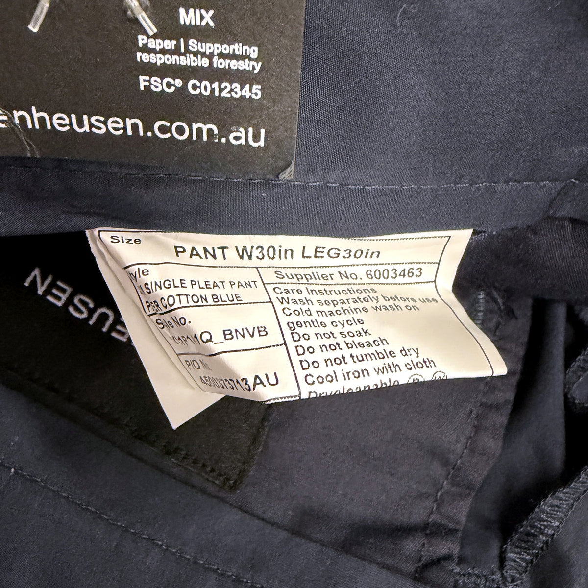 Van Heusen Mens Navy Blue Chino Pants W30 L30 VS1P141Q Size W30 L30 NEW