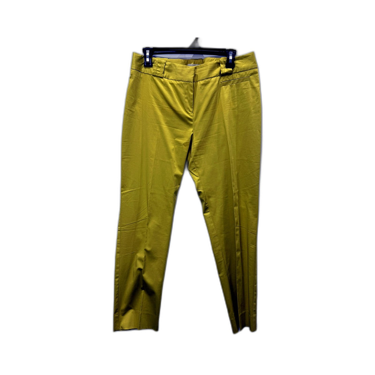 Veronika Maine Womens Tailored Dress Pants Chartreuse Yellow Size 10